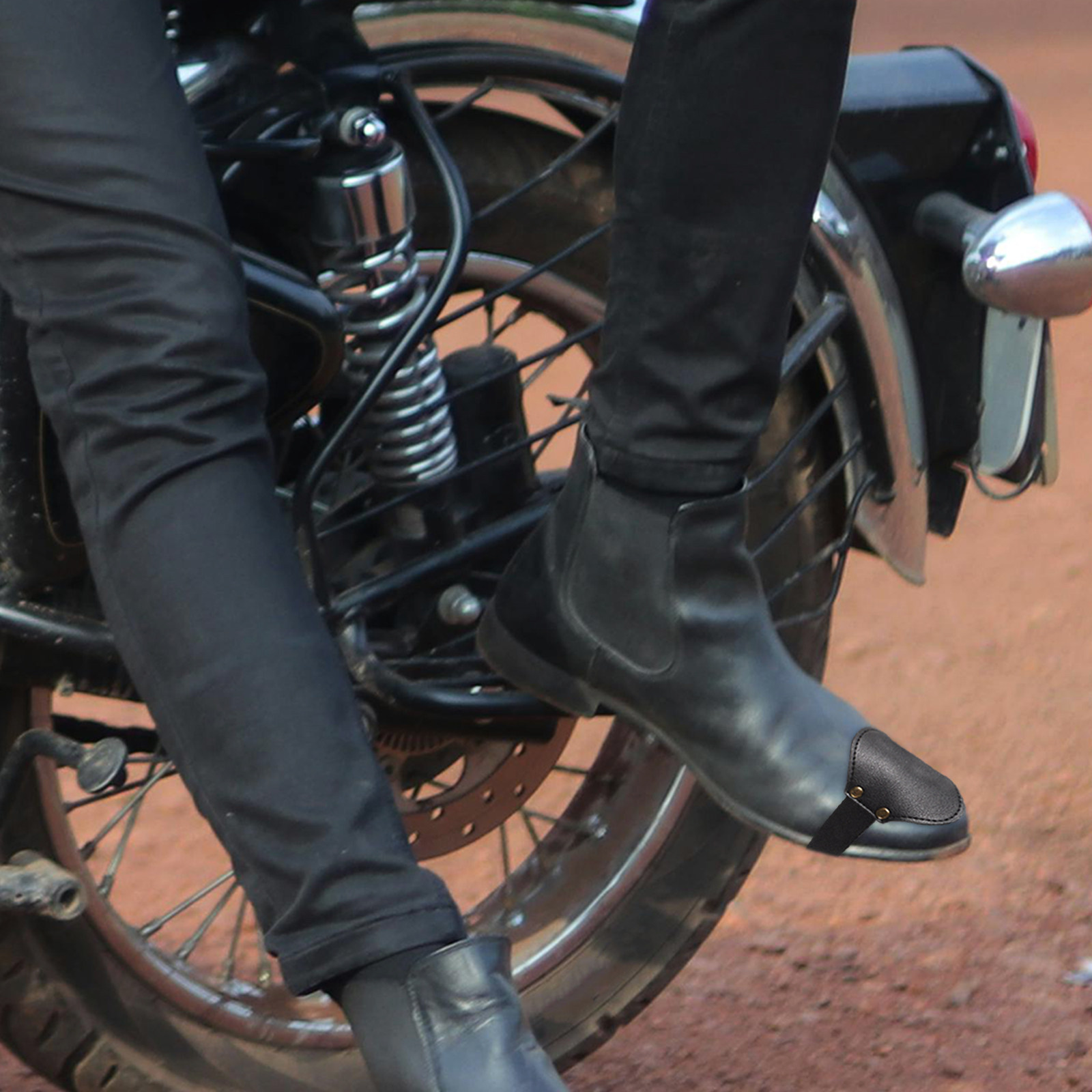 Motorcycle Gear Slipping - Couvre-chaussures de moto en PU léger,