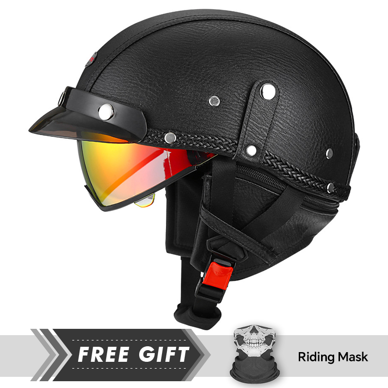 Motorcycle Gear In Store - DOT approuvé hommes femmes demi visage