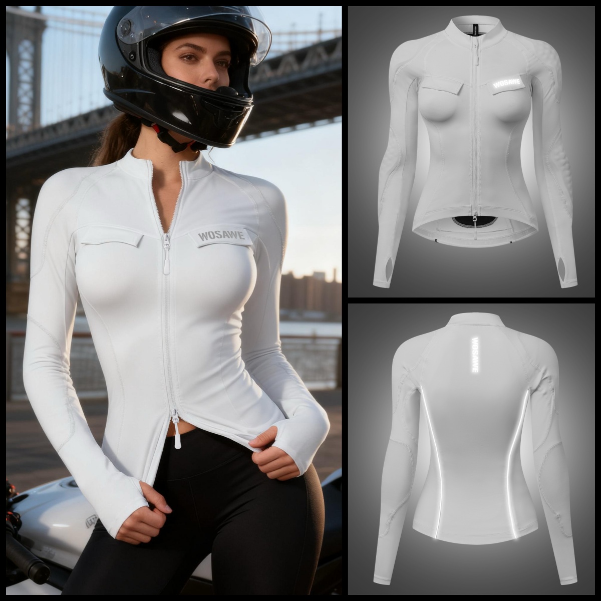 Veste de moto WOSAWE pour femm - Motorcycle Gear Jacket Women avis et prix