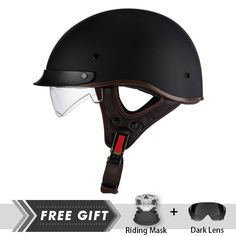 Casque de moto demi-visage pou - Motorcycle Gear In Store avis et prix