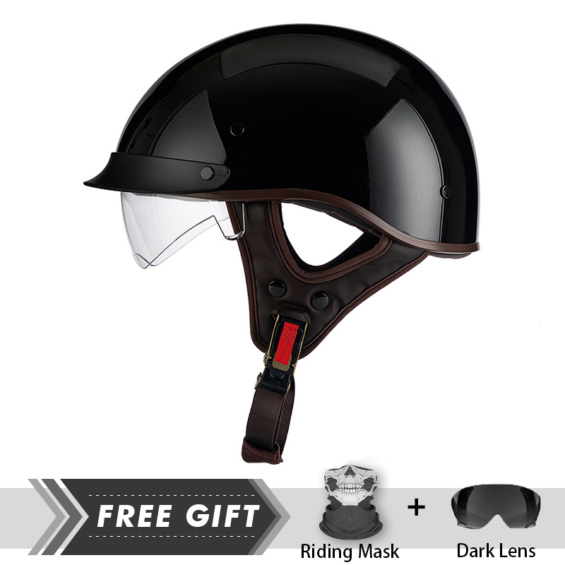 Casque de moto demi-visage pou - Motorcycle Gear In Store avis et prix