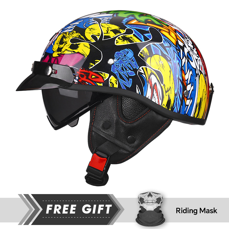 Demi-casque de moto DOT ECE 1/ - Motorcycle Gear In Store avis et prix