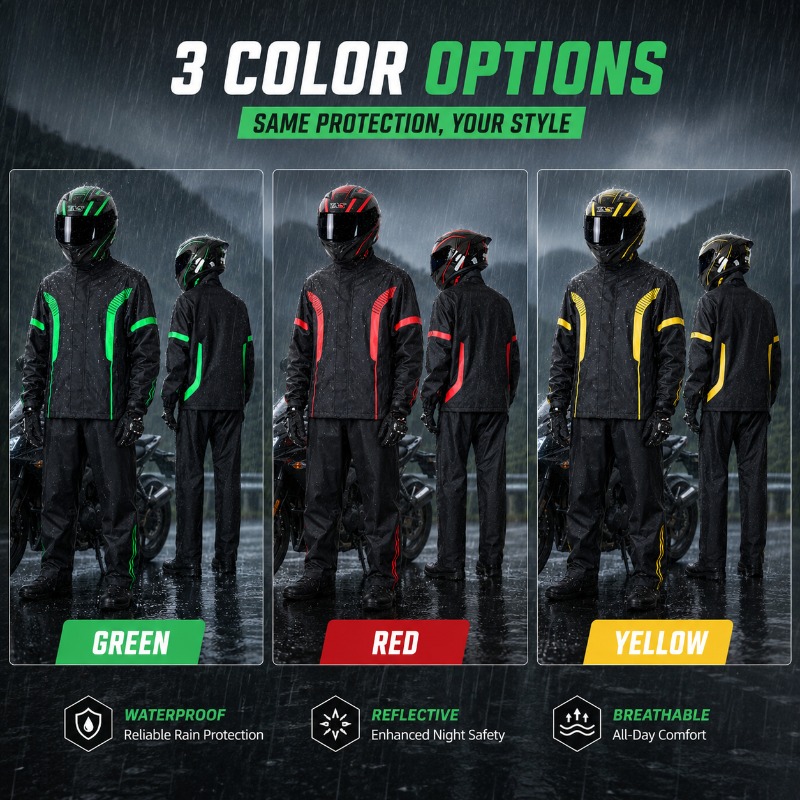 Combinaison de pluie pour moto - Motorcycle Gear Jacket And Pants avis et prix