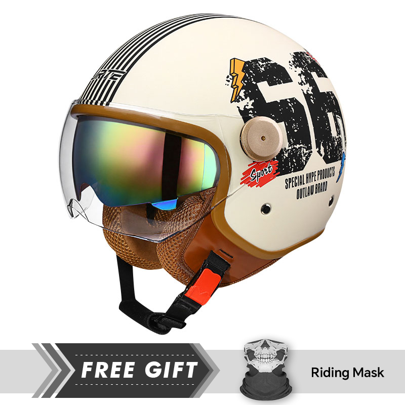 Casque ouvert approuvé DOT rét - Motorcycle Gear In Store avis et prix